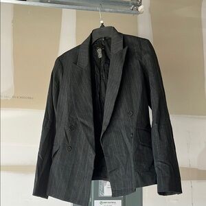 Black Pinstripe Blazer
